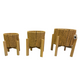Pflanzgefäß-Set mit Holzständer 3-teilig